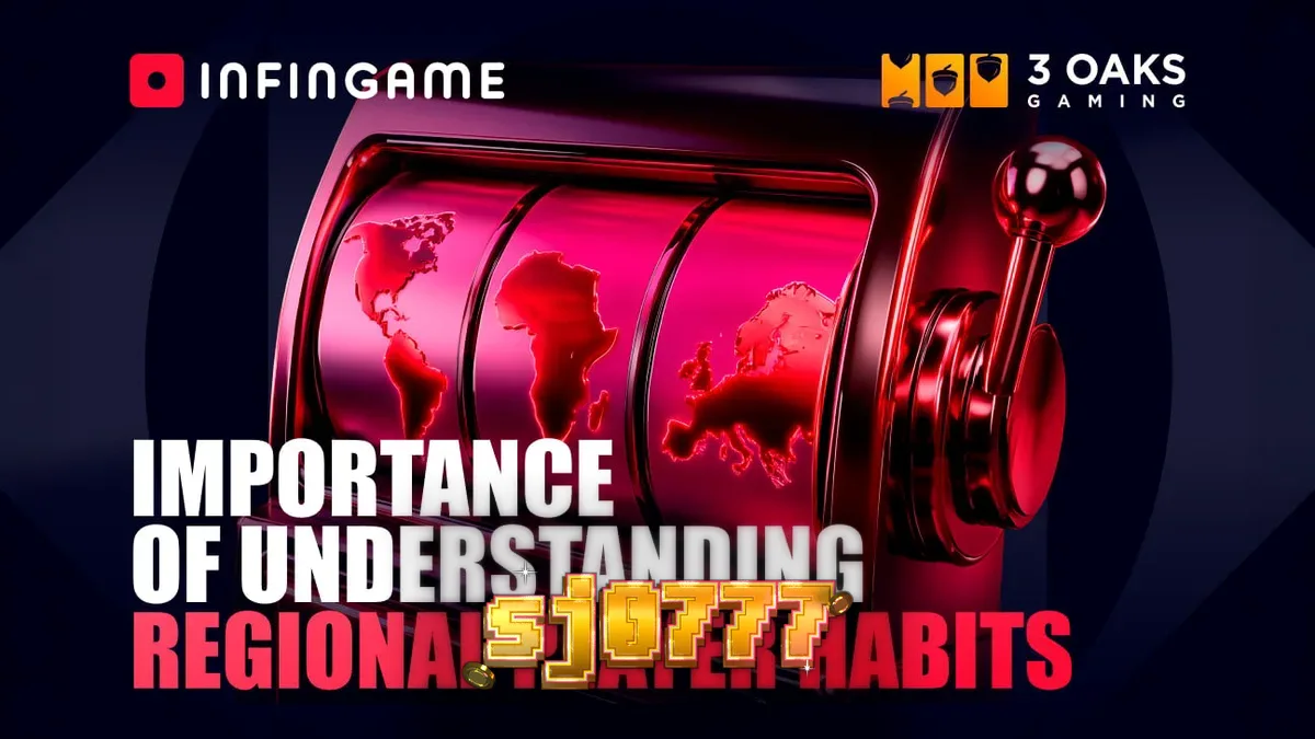 Visual abstrak yang mewakili data regional dan pengalaman bermain slot modern